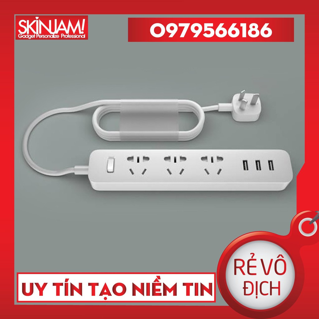 Ổ cắm Mi Power Strip tích hợp cổng sạc 3 USB 2A (Xiaomi XMCXB01QM)