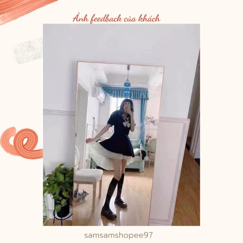 Váy Lolita cổ thủy thủ phối nơ