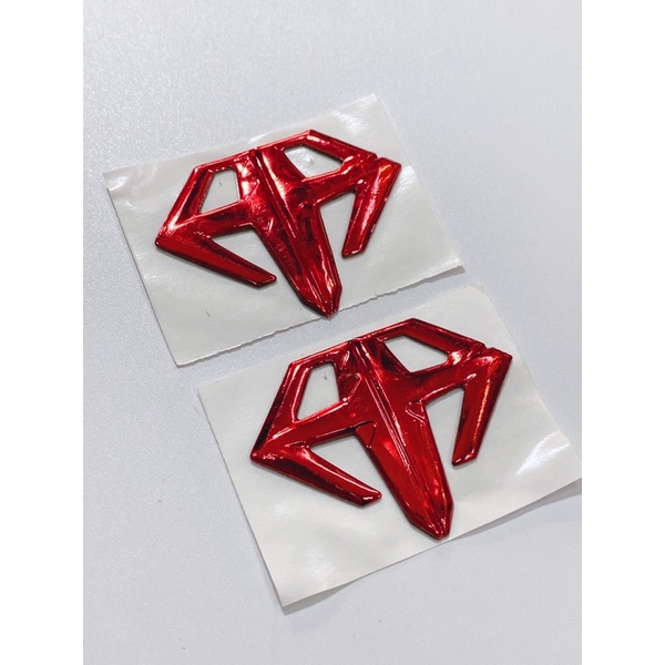 Decal logo nổi hình kim cương dán xe AB Airblade, tem chống nước không bay màu