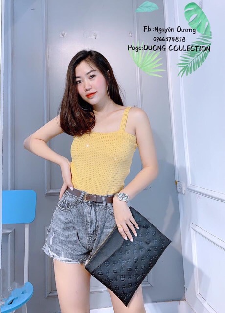 áo hai dây nữ đính đá cao cấp nhiều màu hàng quảng châu | BigBuy360 - bigbuy360.vn