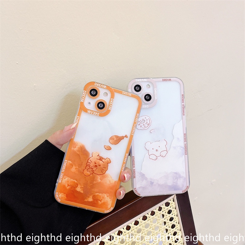 Ốp Điện Thoại Silicon Mềm Hình Đám Mây Và Đùi Gà Cho iPhone 13 12 11 Pro Max X XR Xs Max 7 8 Plus SE 2020