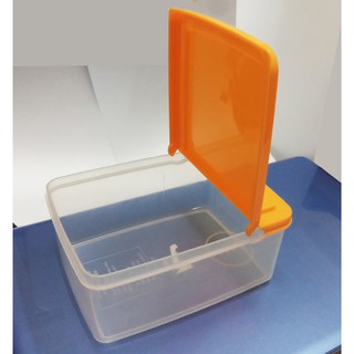 hộp nhựa đựng thức ăn nắp bật mở đứng 1,1 lít nắp màu, Nhật sx. D826