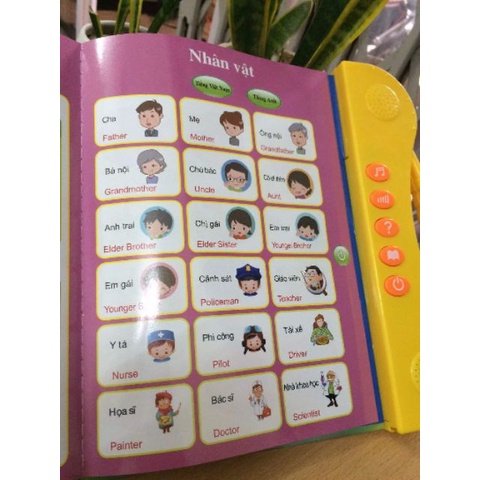 Sách điện tử quý song ngữ anh việt cho trẻ em tặng bút