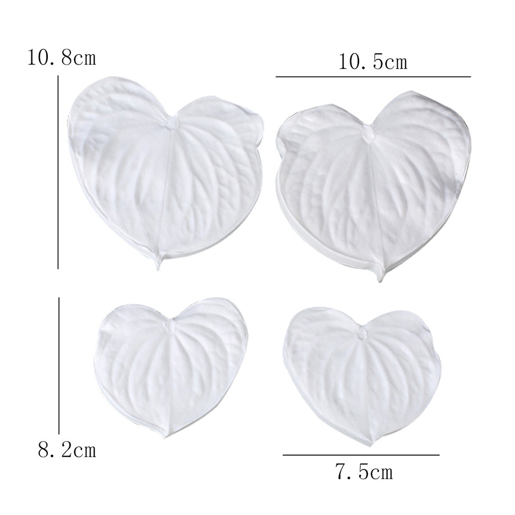KALAIEN Flamingo Hoa Fondant Khuôn Hoa Cánh Hoa Khuôn Silicon & Lá Bộ Cắt Thép Không Gỉ Trang Trí Bánh Sáng Tạo Bánh Theo Chủ Đề Ăn Được Khuôn Làm Tĩnh Mạch Silicon