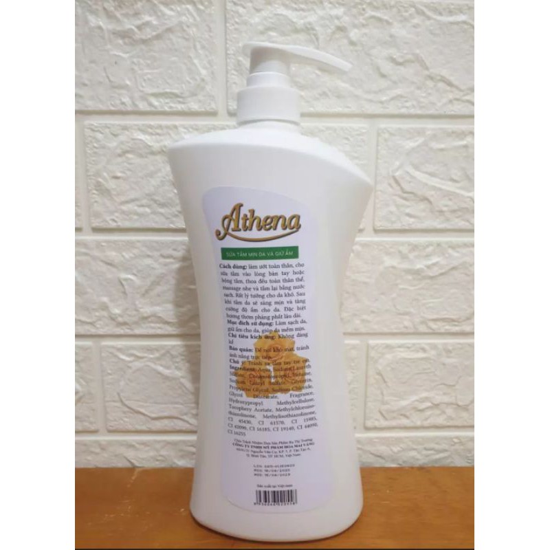 SỮA TẮM ATHENA SÁNG MỊN VÀ GIỮ ẨM 1150ML
