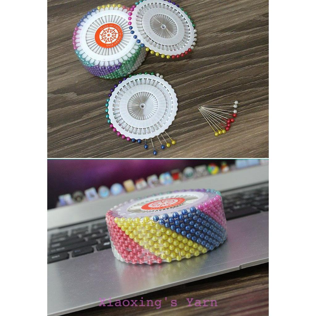 Vỉ 40 kim định vị, ghim cố định nhiều màu sắc dùng khâu ráp thú bông, búp bê tiện lợi đan móc len | Xiaoxingyarn