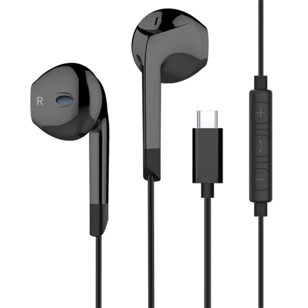 【QUALITY】Langsdom E6t Bass Sound USB Type-C Earphone Headset With Mic, USB-C In-ear Earbuds For Xiaomi 8 / Type-C Phones