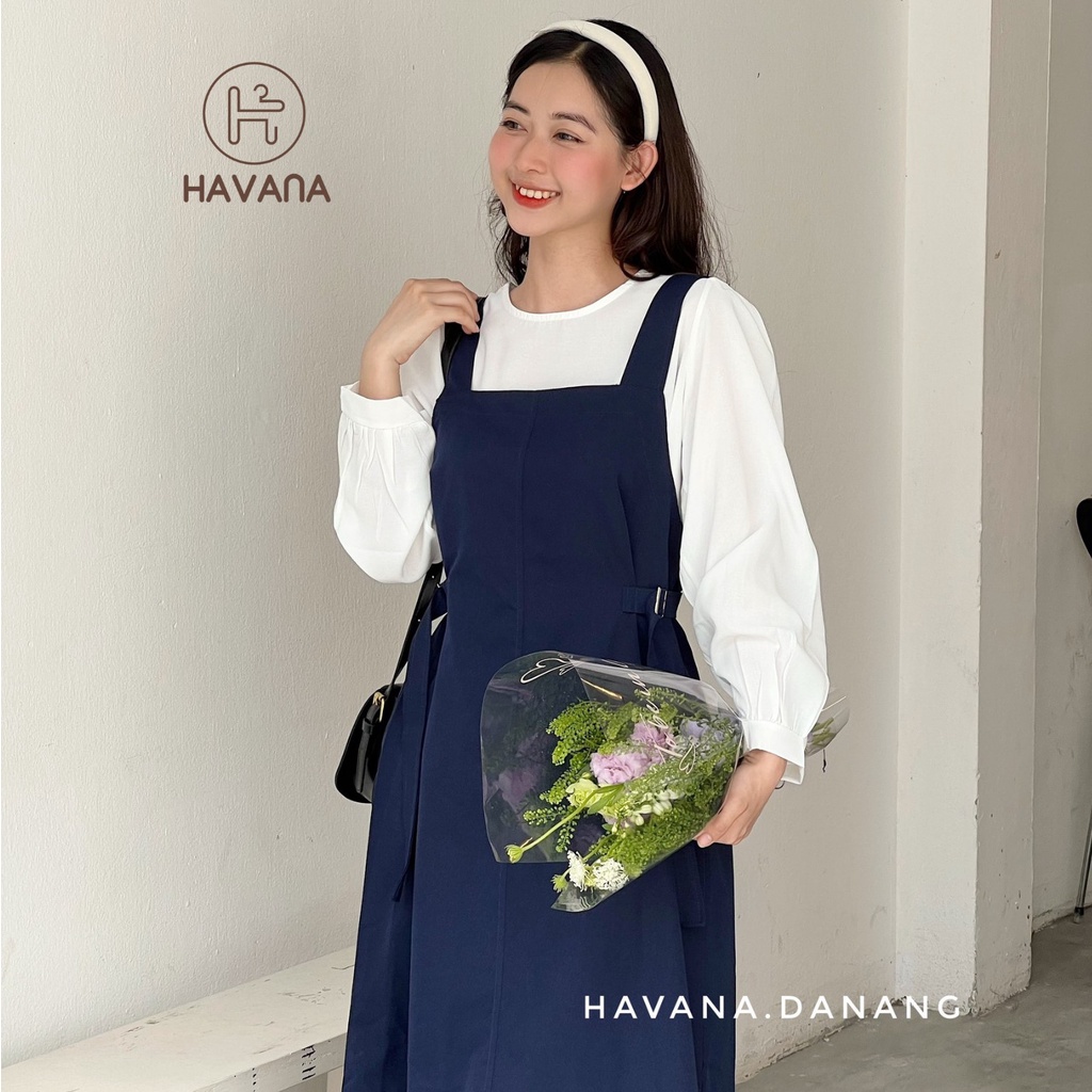 Set yếm. set yếm thắt eo hai món chất kate hàn dày dặn mềm mại AE30