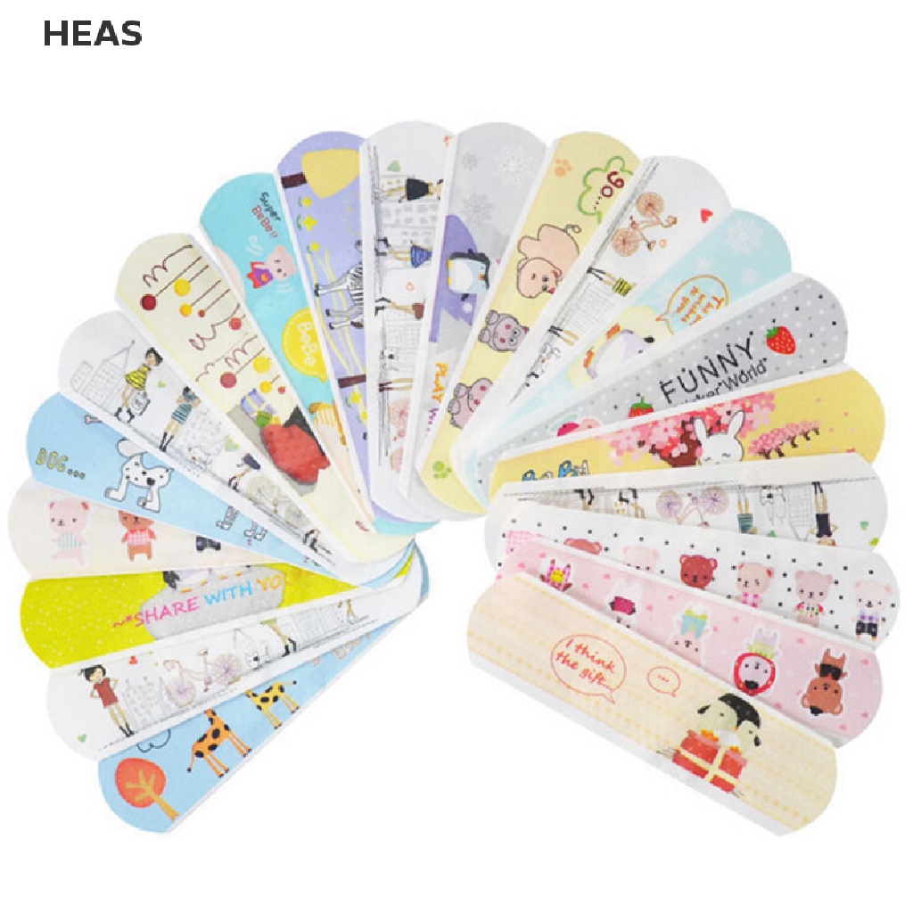 He 50Pcs Kids Children Cute Cartoon Band Aid Variety Different Patterns Bandages id