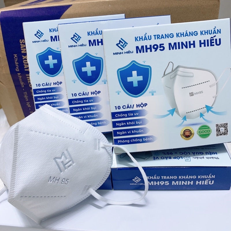 Khẩu Trang N95 (Tiêu Chuẩn Xuất khẩu BFE ≥95%) Chính Hãng MH Mask 5 Lớp Chống Bụi Mịn Và Kháng Khuẩn