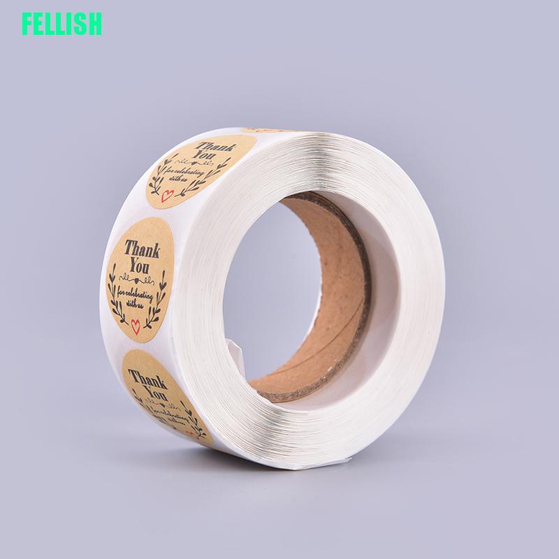 Cuộn 500 Hình Dán Chữ Thank You Dùng Để Trang Trí