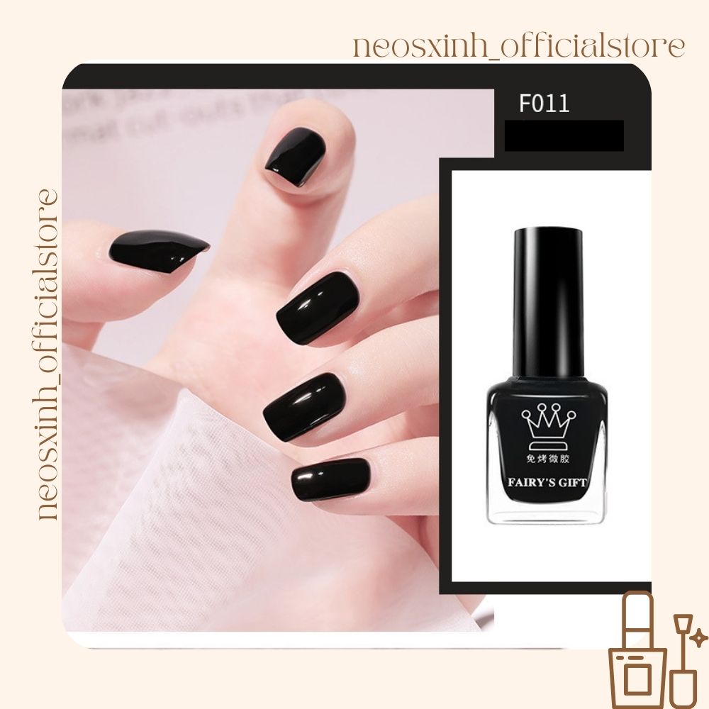 Sơn Móng Tay Fairy's Gift 15ml Màu Nude Đen Trắng Trong Suốt Kim Tuyến Pastel Tím - Neosxinh Nails