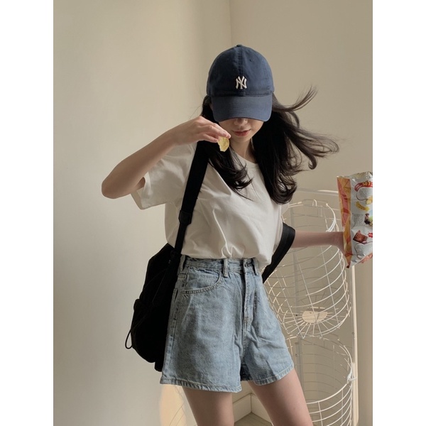 Quần short jeans cơ bản cạp cao QB252 LOLLIE STUDIO | BigBuy360 - bigbuy360.vn