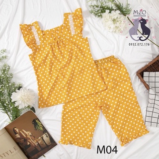 Bộ mặc nhà nữ quần lững vải lụa M04