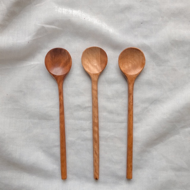 Thìa gỗ cafe, muỗng gỗ nhãn tròn 15x3cm, thìa gỗ pha chế