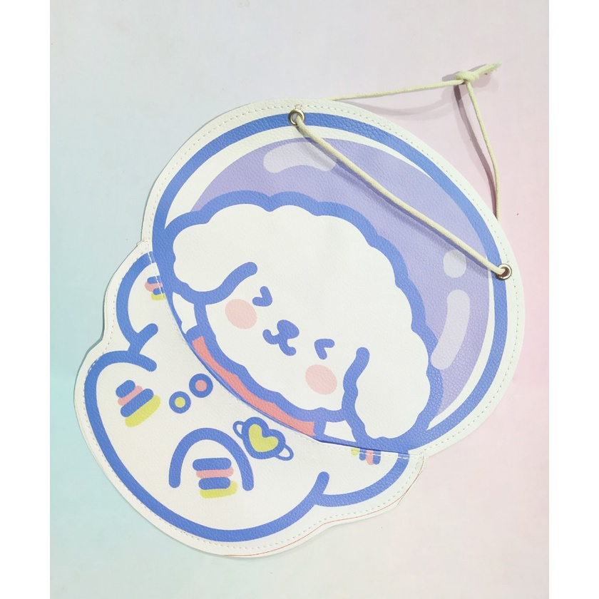 Túi treo tường gấu thỏ TRT4 phi hành gia cute dễ thương da pu