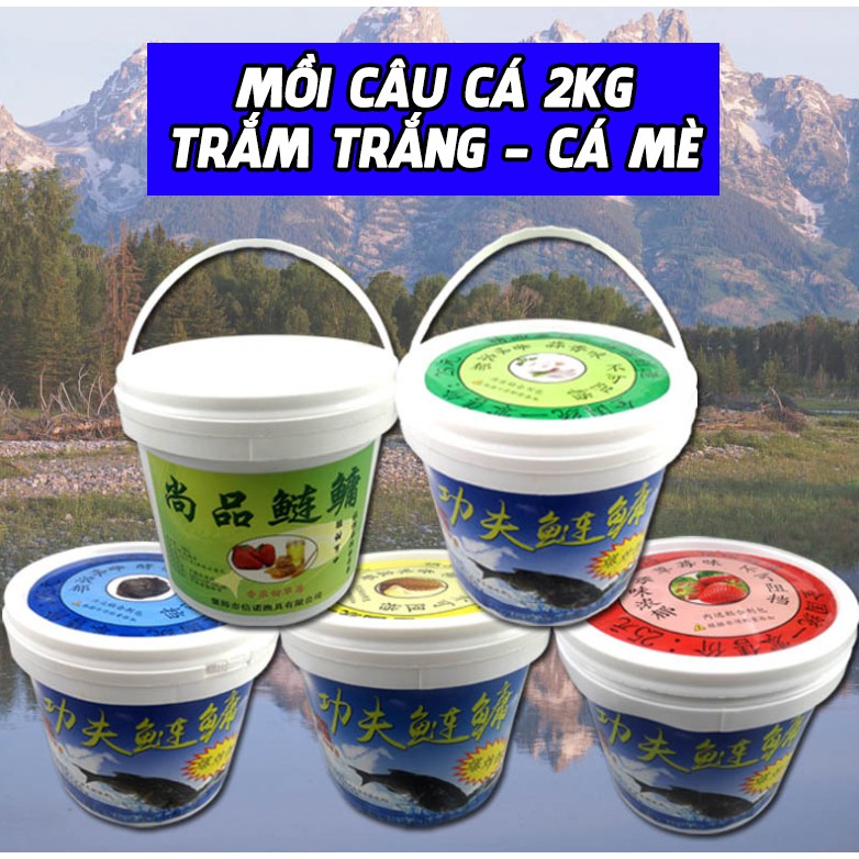 Mồi cá trắm trắng và cá mè 2kg - Dành cho Lồng bát quái