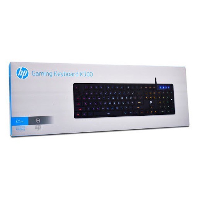 Bàn phím HP K-300 Đèn led USB Chính hãng đèn led chuyên game siêu bền bảo hành 12 tháng 1 đổi 1