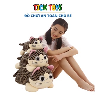 Mèo chi nhồi bông dáng nằm 30cm