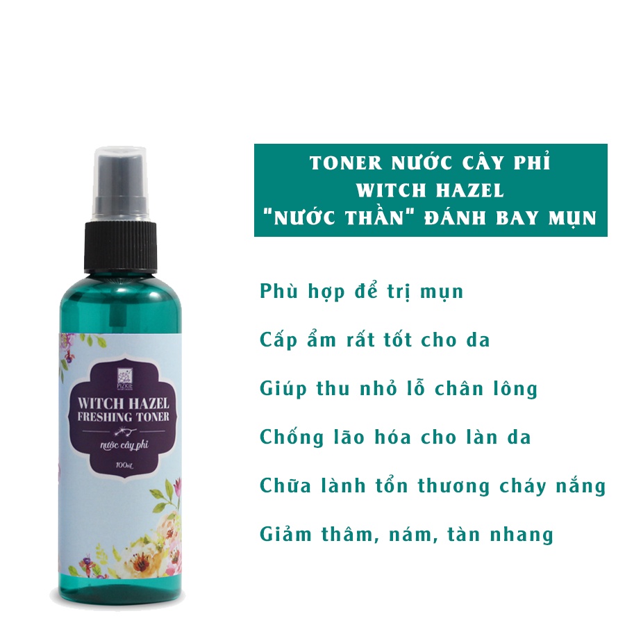 TONER Nước Cây Phỉ WITCH HAZEL PIZKIE Dành Cho Da Mụn 100ml