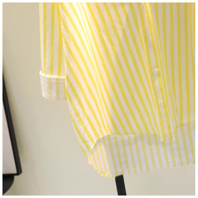 Áo Sơ Mi Kẻ Vàng Chất Liệu Cotton Thoáng Mát Dễ Chịu  - TA001 | BigBuy360 - bigbuy360.vn