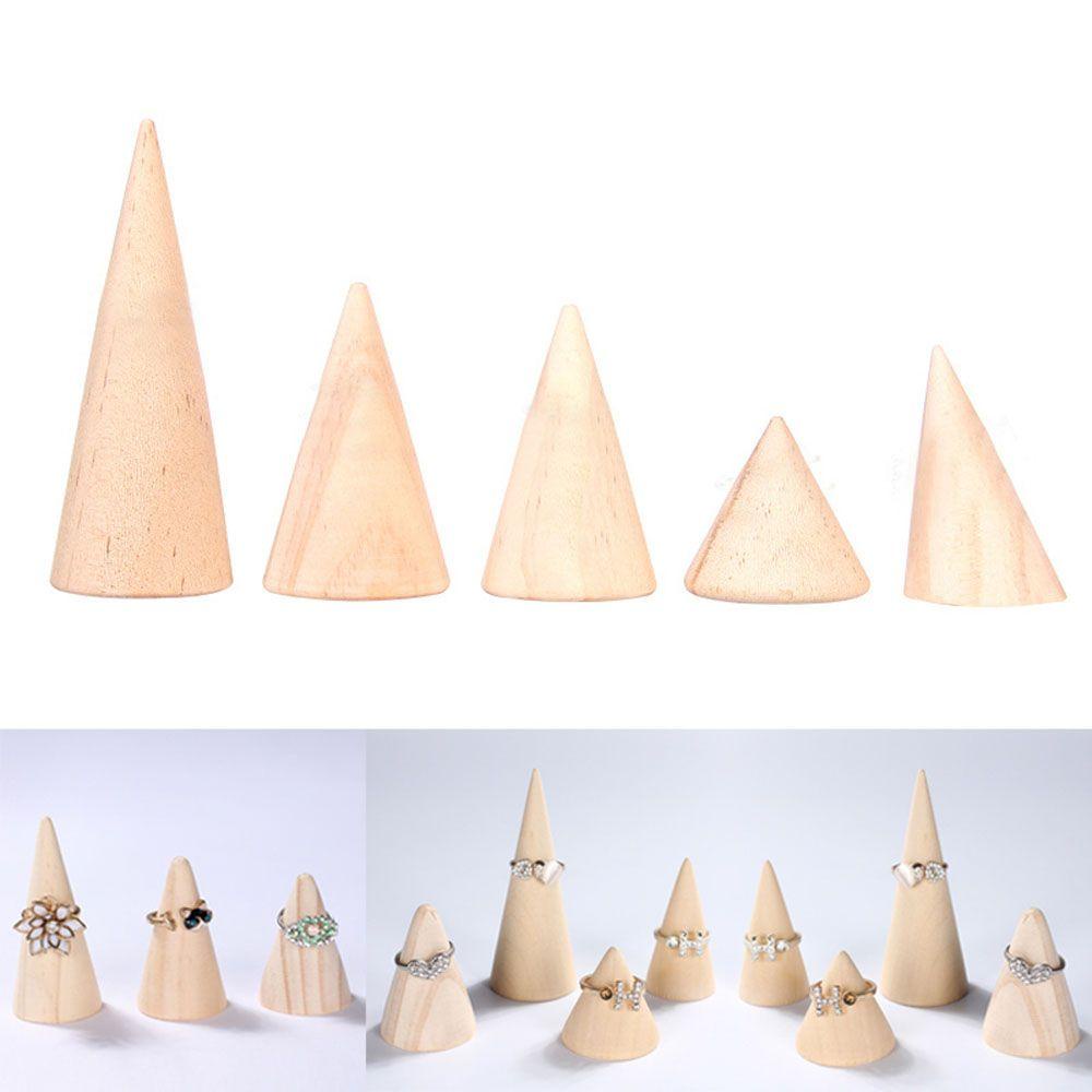 ANEMONE Giá Trưng Bày Nhẫn Hình Nón Bằng Gỗ Thiết Kế Sáng Tạo