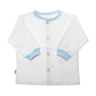 (3-13kg) Áo cài giữa tay dài trắng bo bé trai / bé gái Nanio (s1-5)