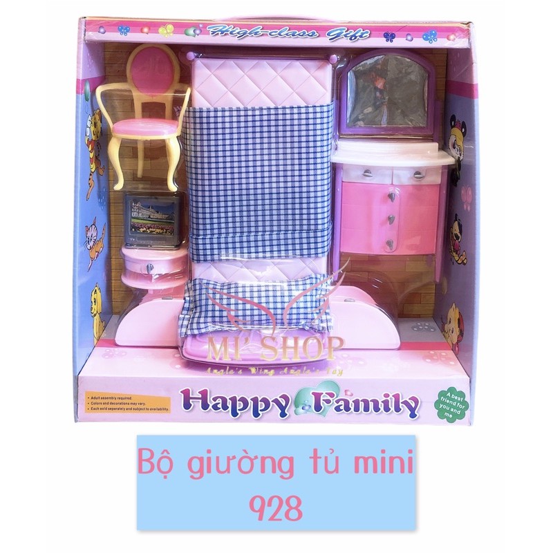 Bộ Giường Tủ Mini Búp Bê  25cm