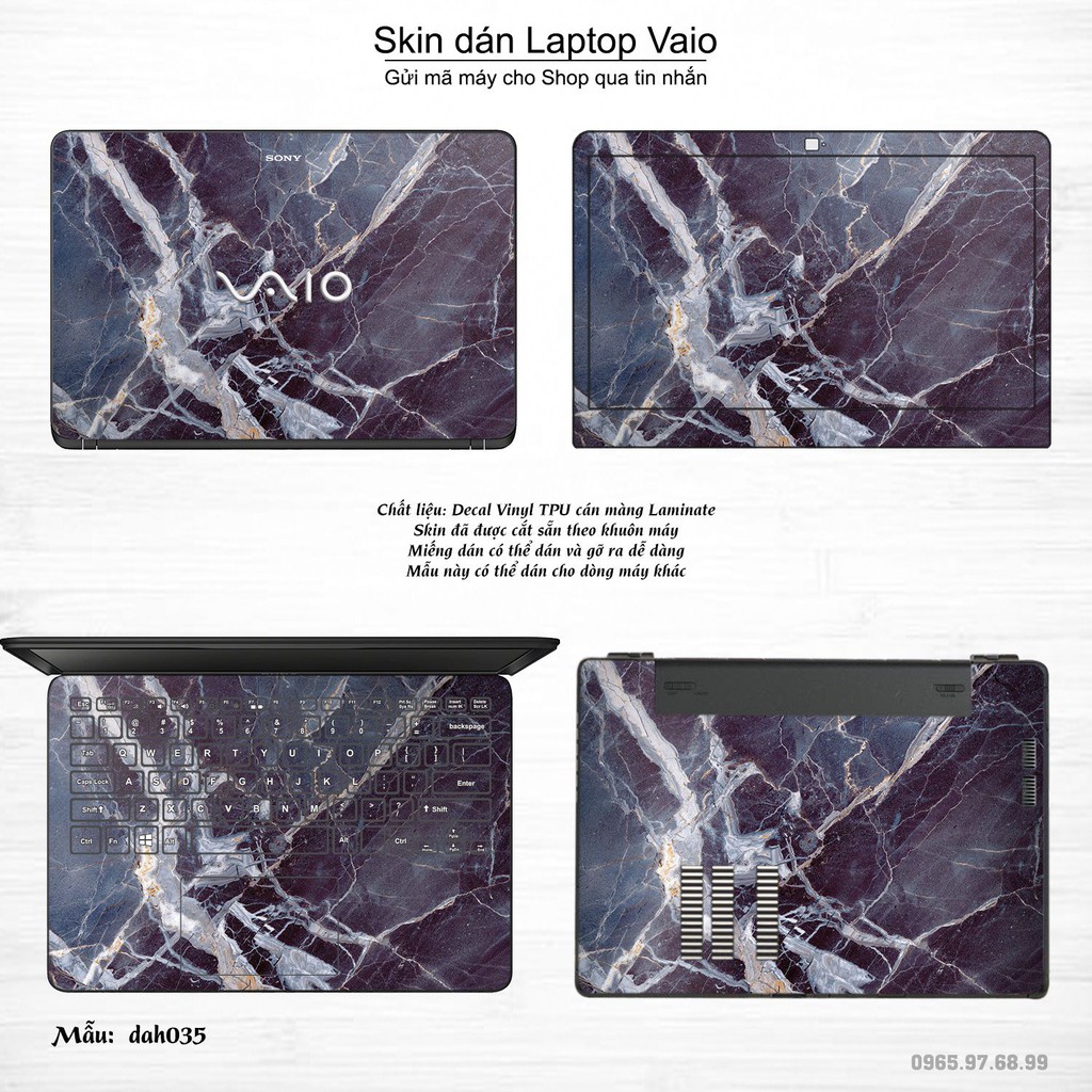 Skin dán Laptop Sony Vaio in hình vân đá _nhiều mẫu 2 (inbox mã máy cho Shop)