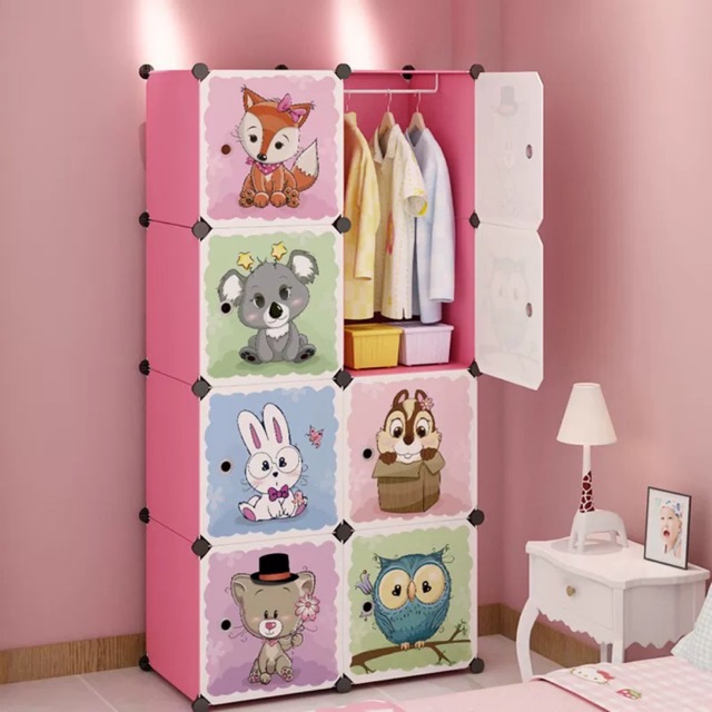 TỦ TREO ĐỒ- TỦ NHỰA GHÉP- TỦ GHÉP 8 Ô. Tặng 1 treo quần áo.