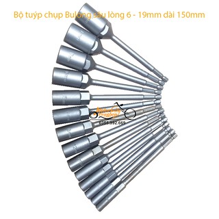 Bộ tuýp, Bộ chụp bulong sâu lòng 6-19mm cho khoan, bắn vít dài 150mm