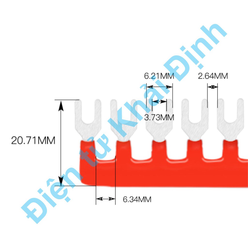 dăm, lượt, thanh nối tắt cầu nỗi dây, Short bar Domino TB 15A các loại 2 đến 12 chân kde4526