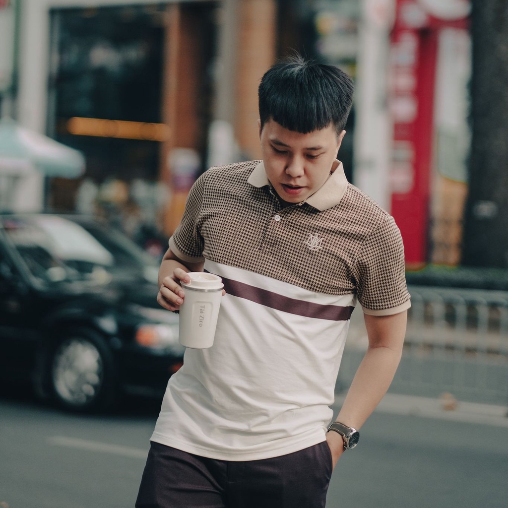 Áo thun Polo nam cổ bẻ CAROS phối vải Cotton bông sợi dệt tự nhiên xuất xịn, chuẩn form PLPH0001 - BELAIRMAN