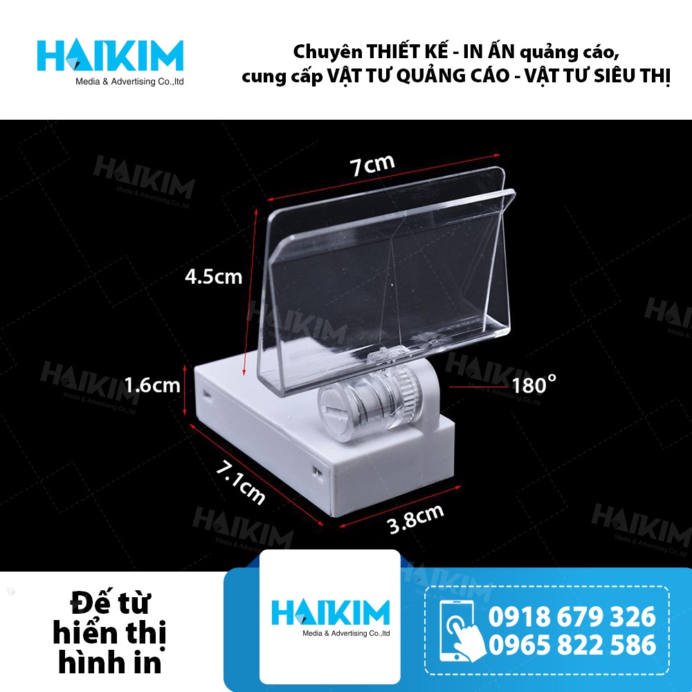 Chân đế nam châm nẹp (KHÔNG CẦN SỬ DỤNG KHUNG SIÊU THỊ) , Đế từ hiển thị hình in, chân đế nam châm quảng cáo - C6