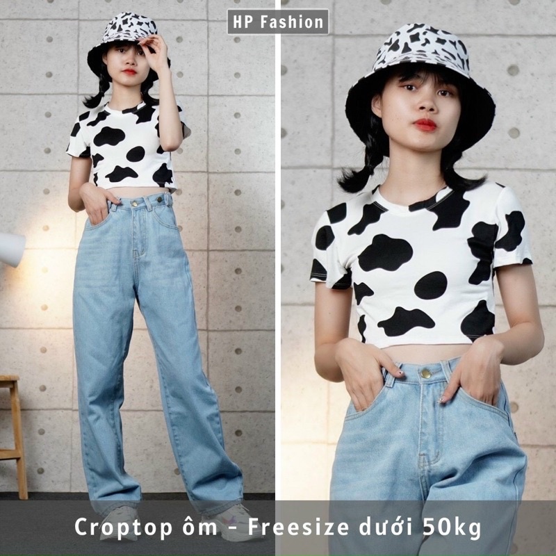 ÁO BÒ SỮA TAY NGẮN CROPTOP