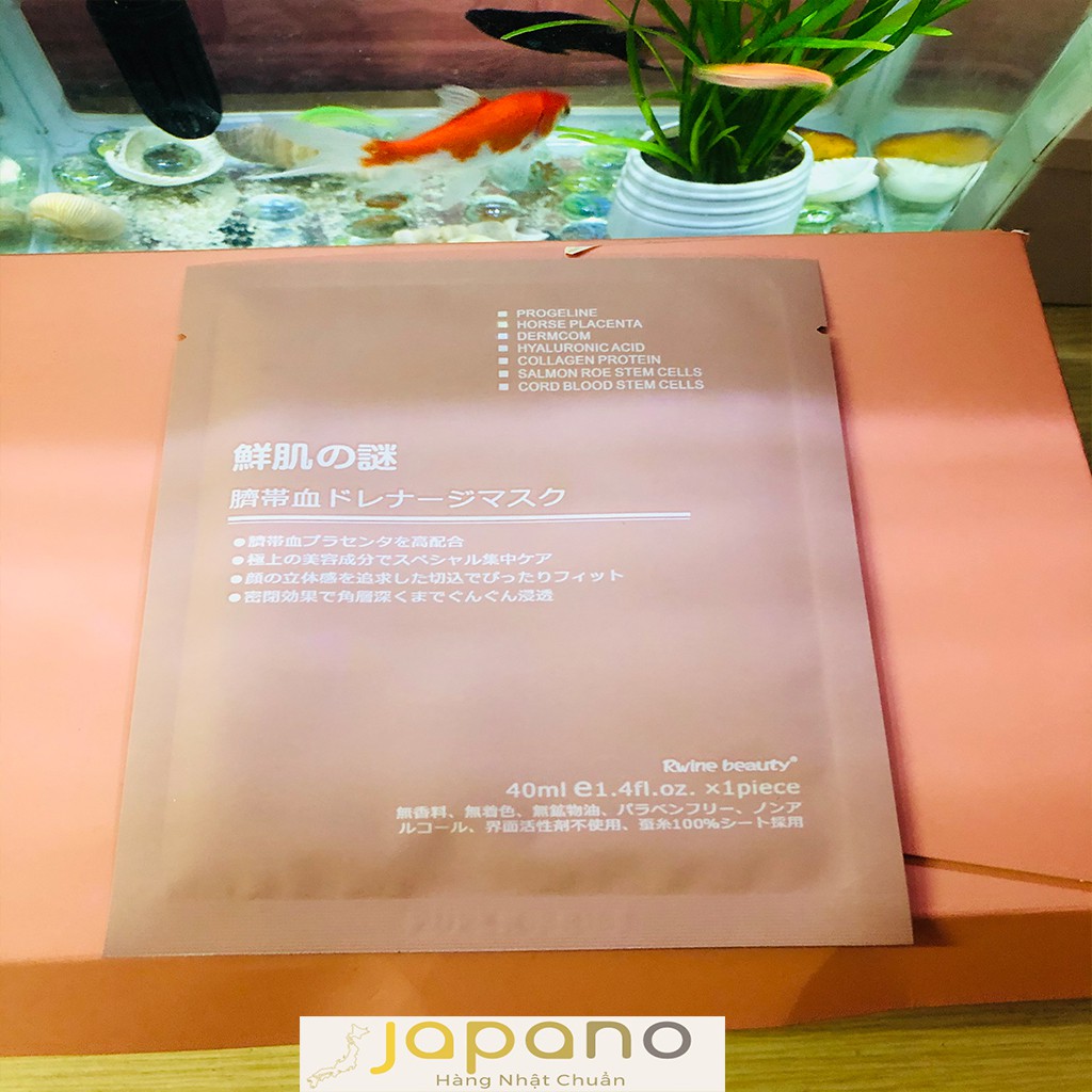 Mặt nạ nhau thai cừu, cuống rốn tế bào gốc Rwine Beauty Nhật Bản dưỡng da, cung cấp độ ẩm, tái tạo collagen 40ml Japano | BigBuy360 - bigbuy360.vn