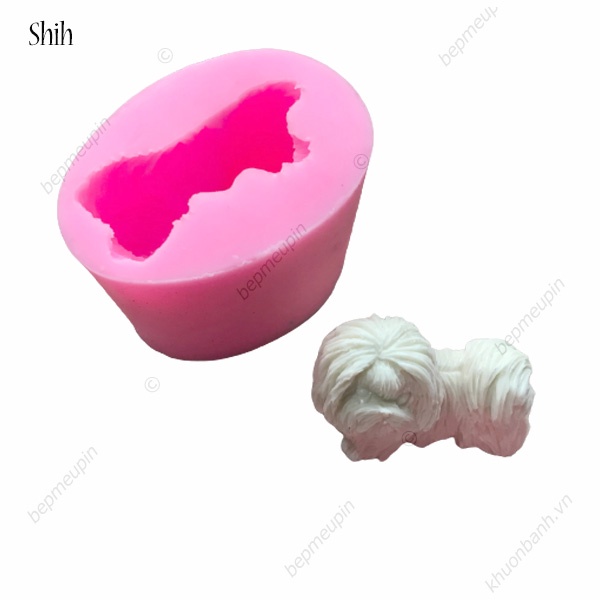 Khuôn silicon chú chó làm bánh khuôn còn chó cute