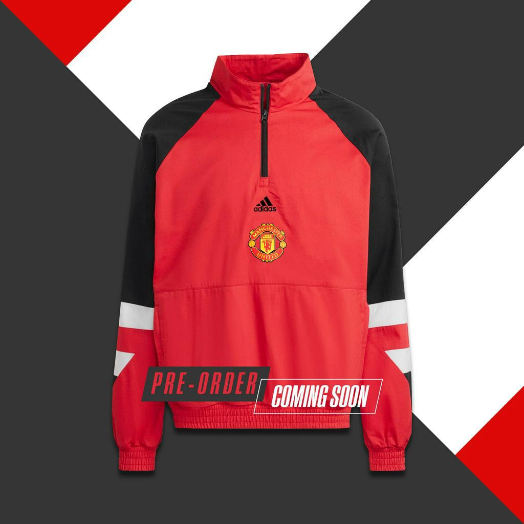 Áo Khoác Adidas MU Icon TOP-Dây kéo ngực-Logo IN