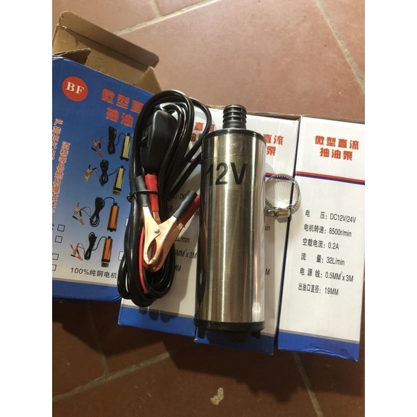 Máy Bơm dầu, bơm nước mini 12v, bơm dầu 12v