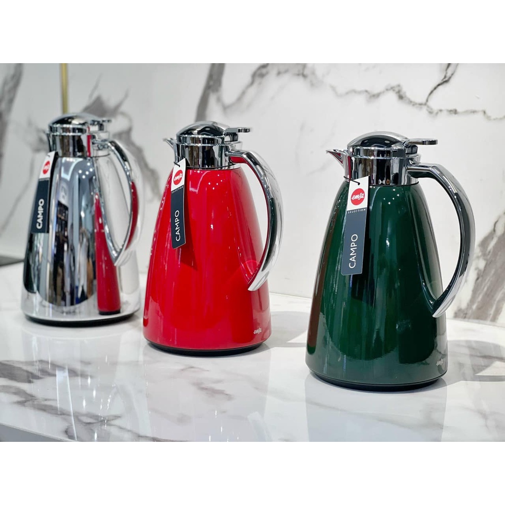 Bình giữ nhiệt Emsa CAMPO Isolierkanne Quick Tip, Rot 1,0 L