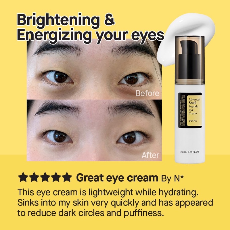 Kem mắt ốc sên COSRX ADVANCED SNAIL PEPTIDE EYE CREAM