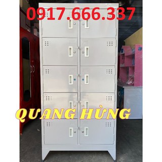 Tủ hồ sơ văn phòng - tủ locker 10 cửa sơn tĩnh điện cao cấp - giao hàng miễn phí