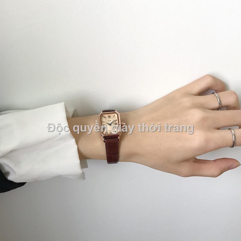 ❏oazm Đồng Hồ Nữ Chính Hãng Gedi G22 Dây Da Cao Cấp Thời Trang Mặt Vuông Số La Mã Sang Chảnh Đẹp Giá RẻMón quà QEqu