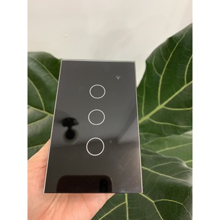 Công Tắc Thông Minh Wifi Tuya 3 Nút Cảm Ứng Chữ Nhật Điều Khiển Từ Xa