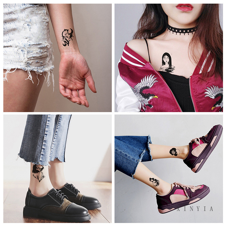 Hình Xăm Dán 20 Kiểu Chống Thấm Nước Kích Thước 6x6cm