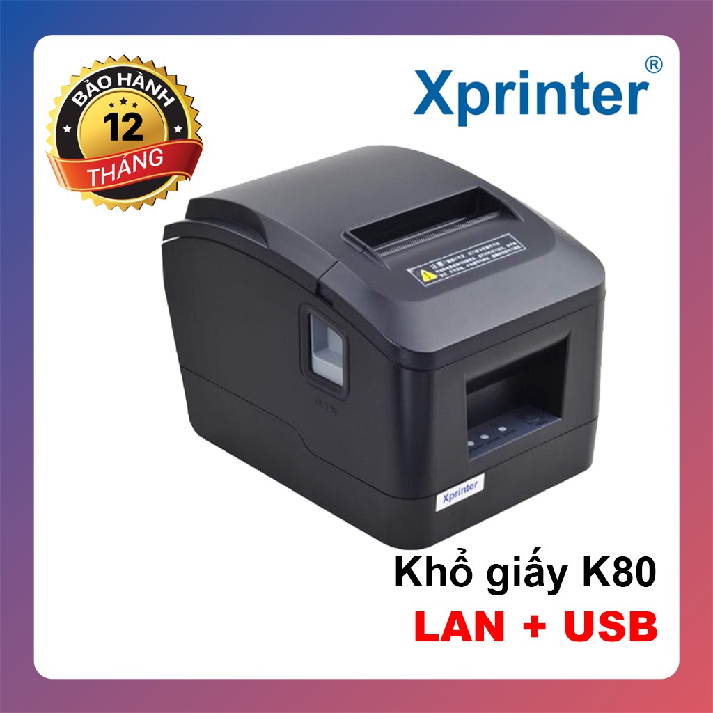 [HÀNG CHUẨN] Máy In Bill Xprinter K80 A160 LAN+USB