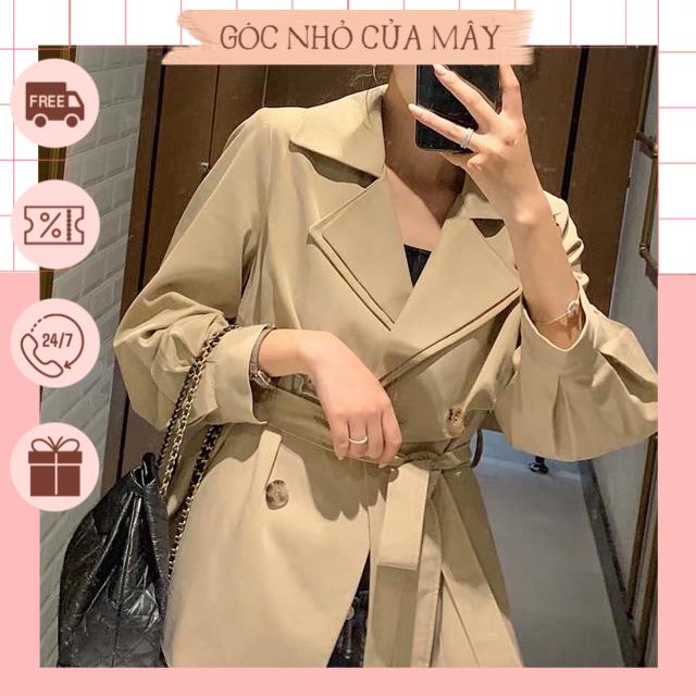 Áo trendcoat kaki dáng ngắn GNCM