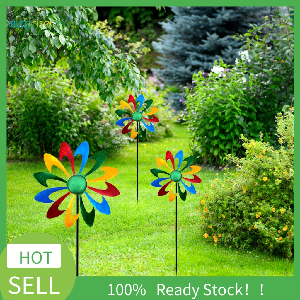 Chong Chóng Gió Bằng Sắt Chống Gỉ Nhiều Màu Trang Trí Sân Vườn