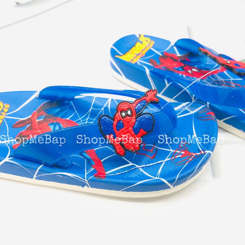 Dép kẹp, tông 3D người nhện đế caosu siêu mềm cho bé trai