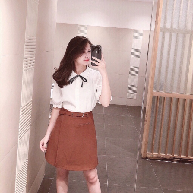 [ trợ Giá] chân váy A đai sắt CVS012133